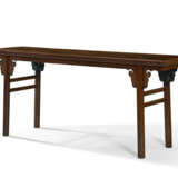 A HUAMU-INSET HUANGHUALI RECESSED-LEG TABLE - photo 1