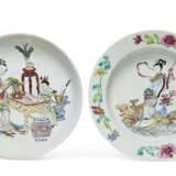 A FAMILLE ROSE RUBY-BACK SAUCER DISH AND A FAMILLE ROSE SAUCER - photo 1