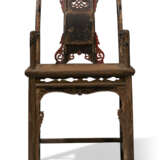 A PAIR OF RED AND BLACK LACQUER YUMU `SOUTHERN OFFICIAL`S HAT` ARMCHAIRS - photo 3