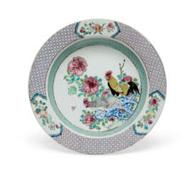 A FAMILLE ROSE RUBY-BACK SOUP PLATE