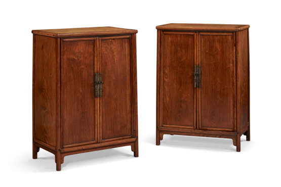 A PAIR OF HUANGHUALI SLOPING-STILE CABINETS - photo 1