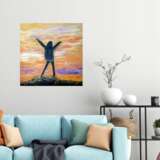 Оранжевое небо (картина акрилом) Leinwand auf dem Hilfsrahmen Acryl Impressionismus минск 2022 - Foto 4