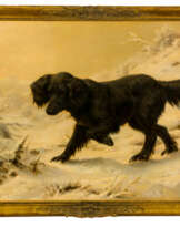 Jagdhund im Schnee