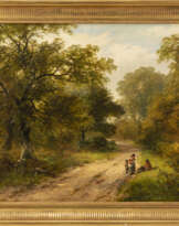 Rastende Gruppe in einem Wald