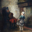 Bauer mit Ziehharmonika und tanzendes Kind - Auktionsarchiv