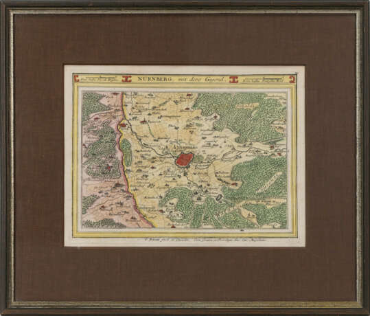 Paar Landkarten 'Franconia' und 'Nürnberg' - photo 3