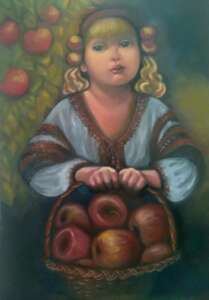 Ангел с яблочками