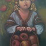 Ангел с яблочками Холст на подрамнике Лессировка Академический портрет Портрет Украина 2022 г. - фото 3