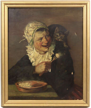 Frau mit Katze - Fröhlich, Max - фото 1