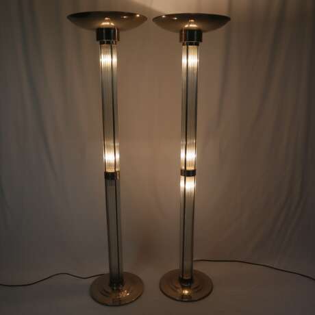 Ein Paar Stehlampen / Deckenfluter im Art Déco-Stil - photo 2
