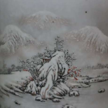 Pinselhalter mit Schneelandschaft in der Art des He Xuren - фото 6