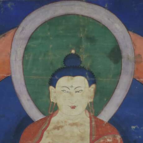 Thangka mit zentraler Darstellung des Buddha Shakyamuni - photo 6