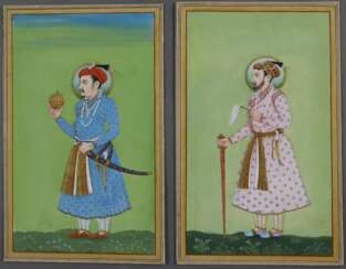 Zwei indische Miniaturmalereien