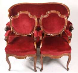Louis-Philippe-Sofa und zwei Sessel