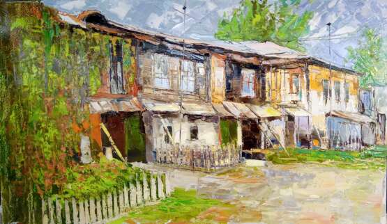 Peinture «Старый дворик», Carton, масло на картоне, Impressionnisme, Paysage urbain, Russie, 2022 - photo 1