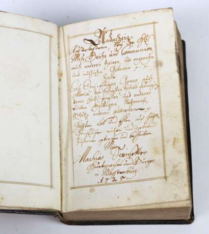 handgeschriebenes Gebetsbuch 1725 mit Kupfern - фото 1