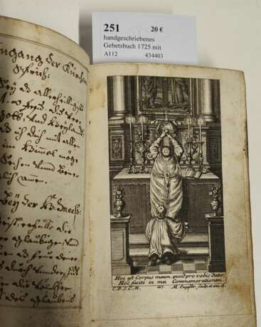 handgeschriebenes Gebetsbuch 1725 mit Kupfern - photo 13