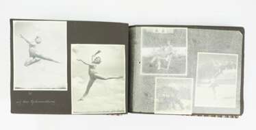 Fotoalbum von Irene Braun, deutsche Meisterin im Eiskunstlauf von 1948.
