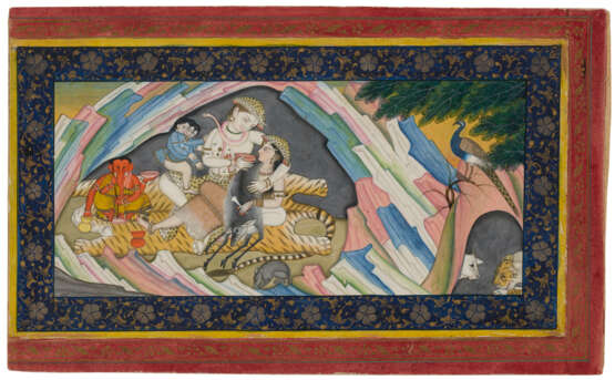 A PAINTING OF SHIVA AND THE HOLY FAMILY - фото 3