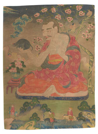 A PAINTING OF THE ARHAT BAKULA - photo 1