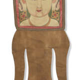 A DOUBLE-SIDED PAINTED FIGURAL FORM HANGING CLOTH - photo 2