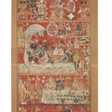 AN IMPRESSIVELY LARGE SCROLL PAINTING OF THE MARKANDEYA PURANA - Foto 3
