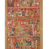 AN IMPRESSIVELY LARGE SCROLL PAINTING OF THE MARKANDEYA PURANA - Foto 6
