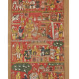AN IMPRESSIVELY LARGE SCROLL PAINTING OF THE MARKANDEYA PURANA - Foto 7