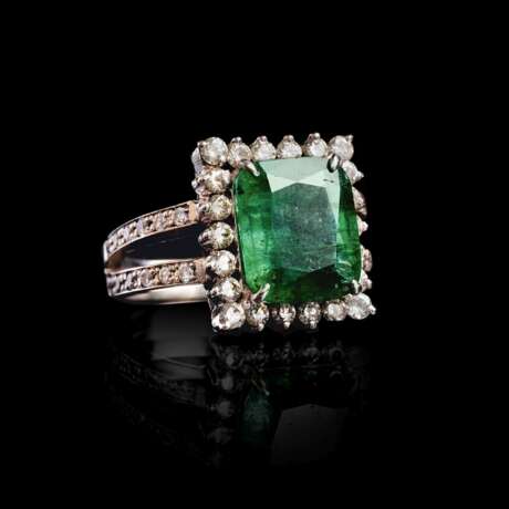 Smaragd-Brillant-Ring. - photo 1