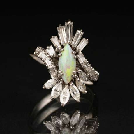 Opal-Diamant-Ring. - photo 1