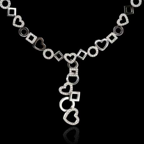 Brillant-Collier mit Herz-Dekor. - Foto 1