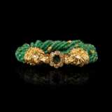 Juwelier Wilm. Smaragd-Armband mit Löwenkopf-Schließen. - Foto 1