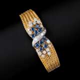 Vintage Armband mit Brillant-Saphir-Besatz. - фото 1