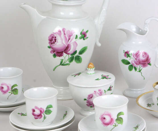 Meissen Schwanenhenkel Kaffeekern *Rote Rose* - фото 2