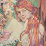 Julie Wolfthorn (Thorn 1868 - Theresienstadt 1944). Junge Frau mit roten Haaren. - Foto 1