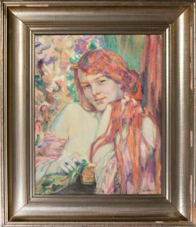 Julie Wolfthorn (Thorn 1868 - Theresienstadt 1944). Junge Frau mit roten Haaren. - Foto 2