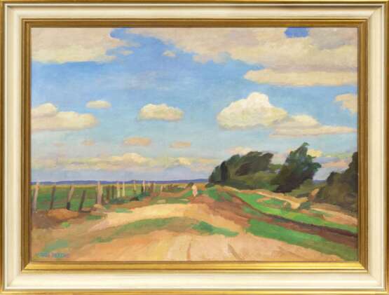 Udo Peters (Hannover 1884 - Worpswede 1964). Weite Landschaft, hoher Himmel. - photo 2