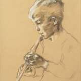 Lotte Laserstein (Preußisch Holland/Königsberg 1898 - Kalmar/Schweden 1993). Junge mit Flöte. - photo 1