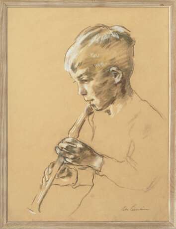 Lotte Laserstein (Preußisch Holland/Königsberg 1898 - Kalmar/Schweden 1993). Junge mit Flöte. - Foto 2