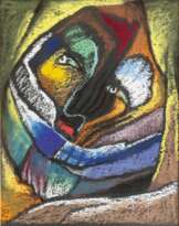 Max Olderock (Hamburg 1895 - Hamburg 1972). Farbige Figur.