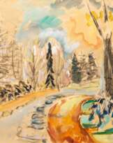Wilhelm Ohm (Stettin 1905 - Hamburg 1965). Waldweg.