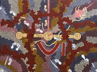 Clifford Possum Tjapaltjarri (Um 1932 - Alice Springs 2002). Love Story.