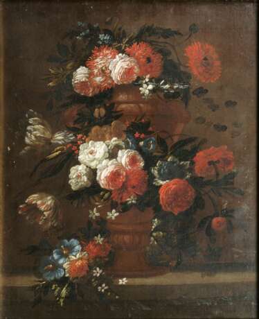 Mario Nuzzi (Penna Fermana 1603 - Rom 1673), Umkreis. Paar Gegenstücke: Blumen in Vasen. - photo 2
