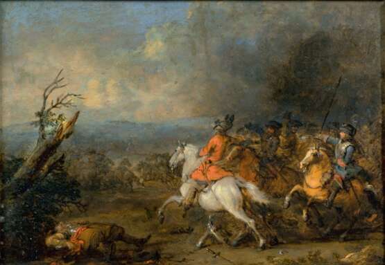 Adam Frans van der Meulen (Brüssel vor 1632 - Paris 1690), zugeschr. Reiterschlacht. - Foto 1