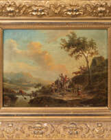Franz Hochecker (Frankfurt/M. 1730 - Frankfurt/M. 1782), zugeschr. Menschen am Fluss.