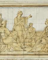 Vincenzo Camuccini (Rom 1771 - Rom 1844). Odysseus berichtet der Göttin Calypso von seinen Abenteuern.