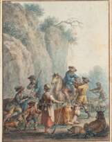 Francesco Casanova (London 1727 - Brühl bei Wien 1802), zugeschr. Rast der Hirten.