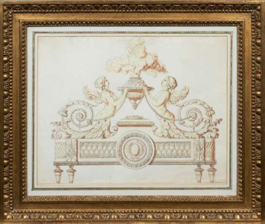 Pierre-Philippe Thomire (Paris 1751 - Paris 1843), zugeschr. Entwurf eines Kaminbocks für die Prinzessin Lamballe. - Foto 2