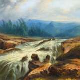 Alexandre Calame (Vevey 1810 - Mentone 1864). Wasserfall. - Foto 1