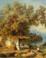 Paul von Franken (Godesberg 1818 - Düsseldorf 1884). Idylle im Kaukasus.
